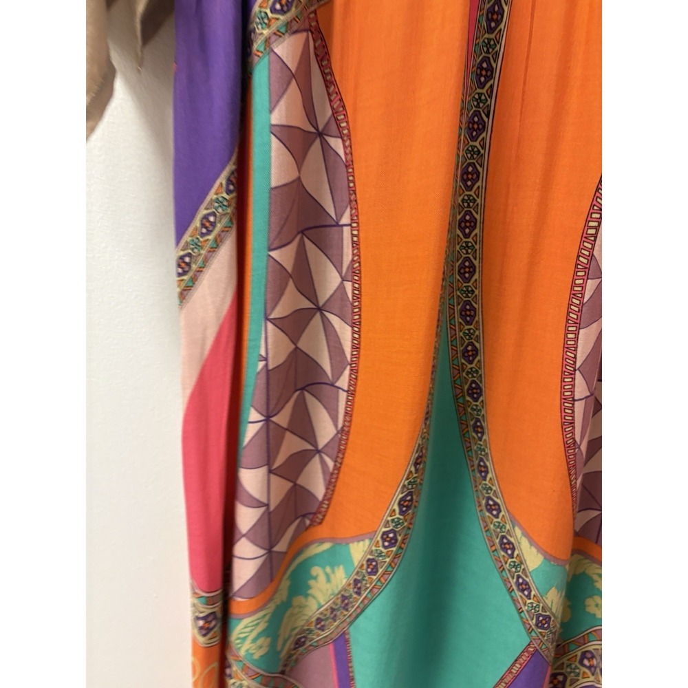 Flying Tomato Anthropologie Maxi Dress Multicolor Fluted Sleeves Boho Vacation - Picture 8 of 16
